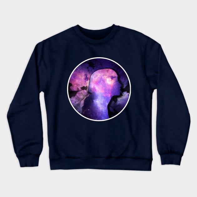 Lady Galaxy Crewneck Sweatshirt by krikogo